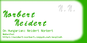 norbert neidert business card
